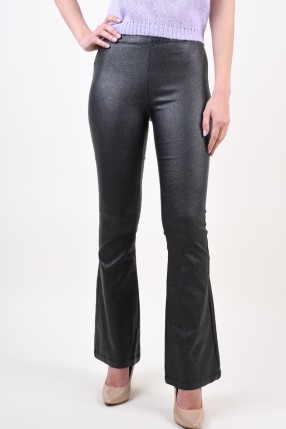 Pantaloni NOISY MAY Billie Nw Shimmer Coated Black/Shimmer
