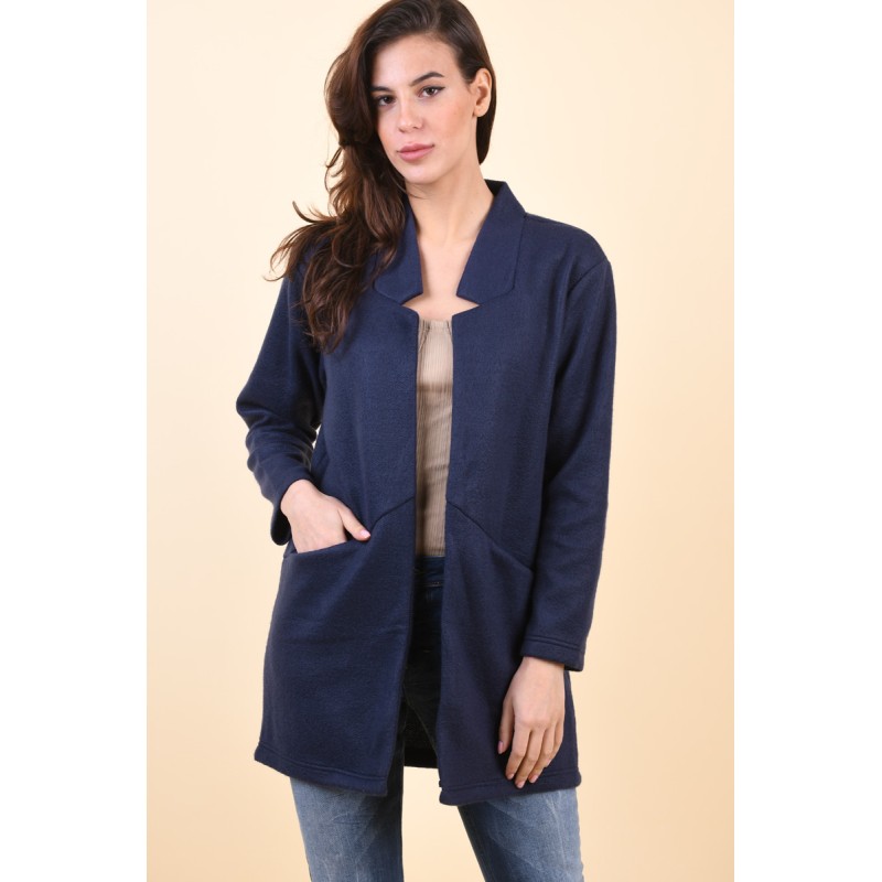 Cardigan Lung Sublevel D68500Y01744A Bleumarin outmag imagine noua 2022