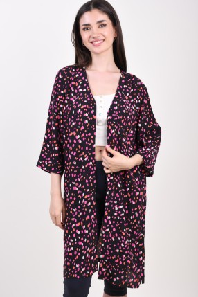Kimono Sunday 6299 Black/Pink/White