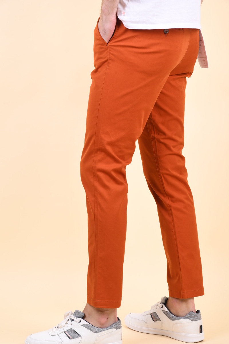 Pantaloni SELECTED Slim-Miles Flex Ketchup