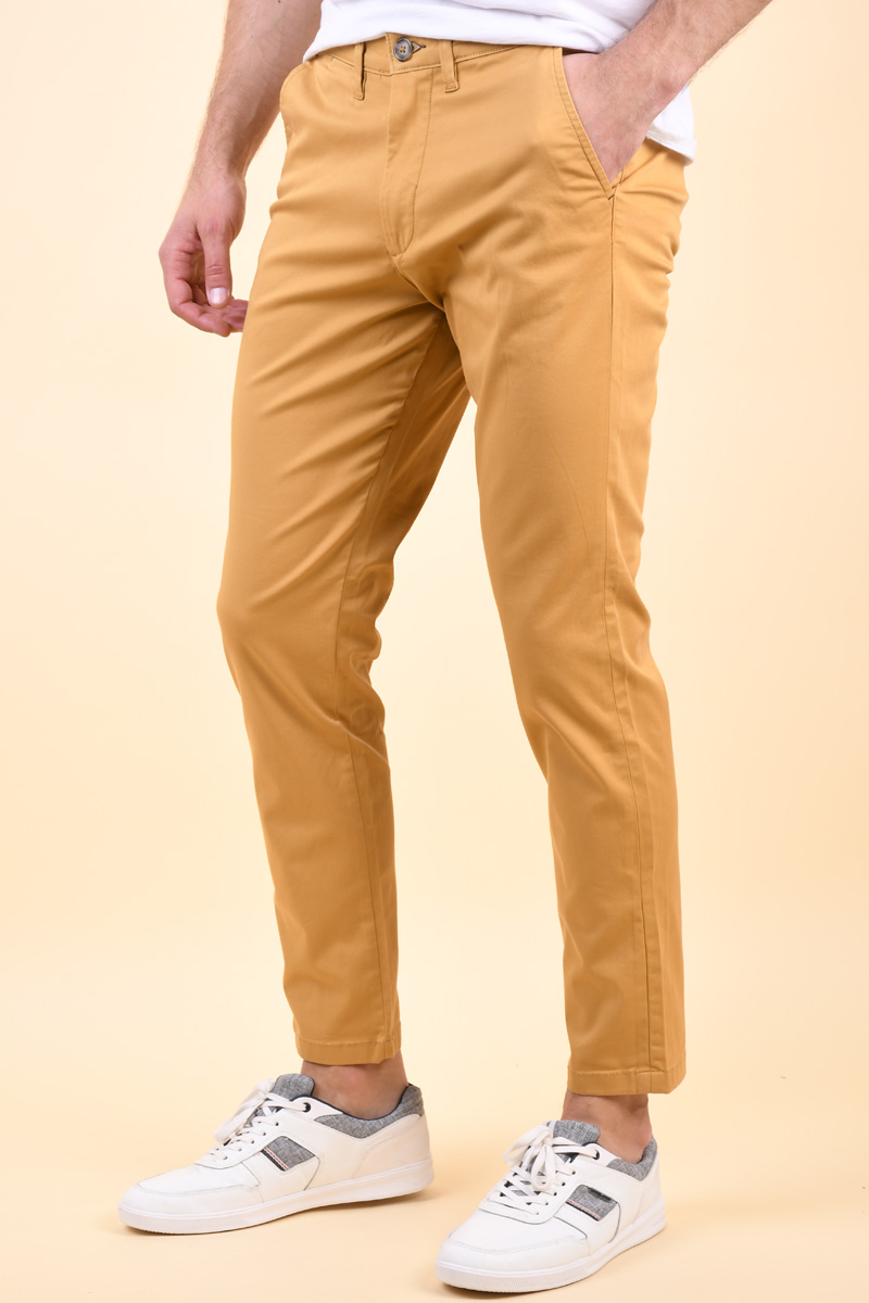 Pantaloni SELECTED Slim-Miles Flex Mustard Gold