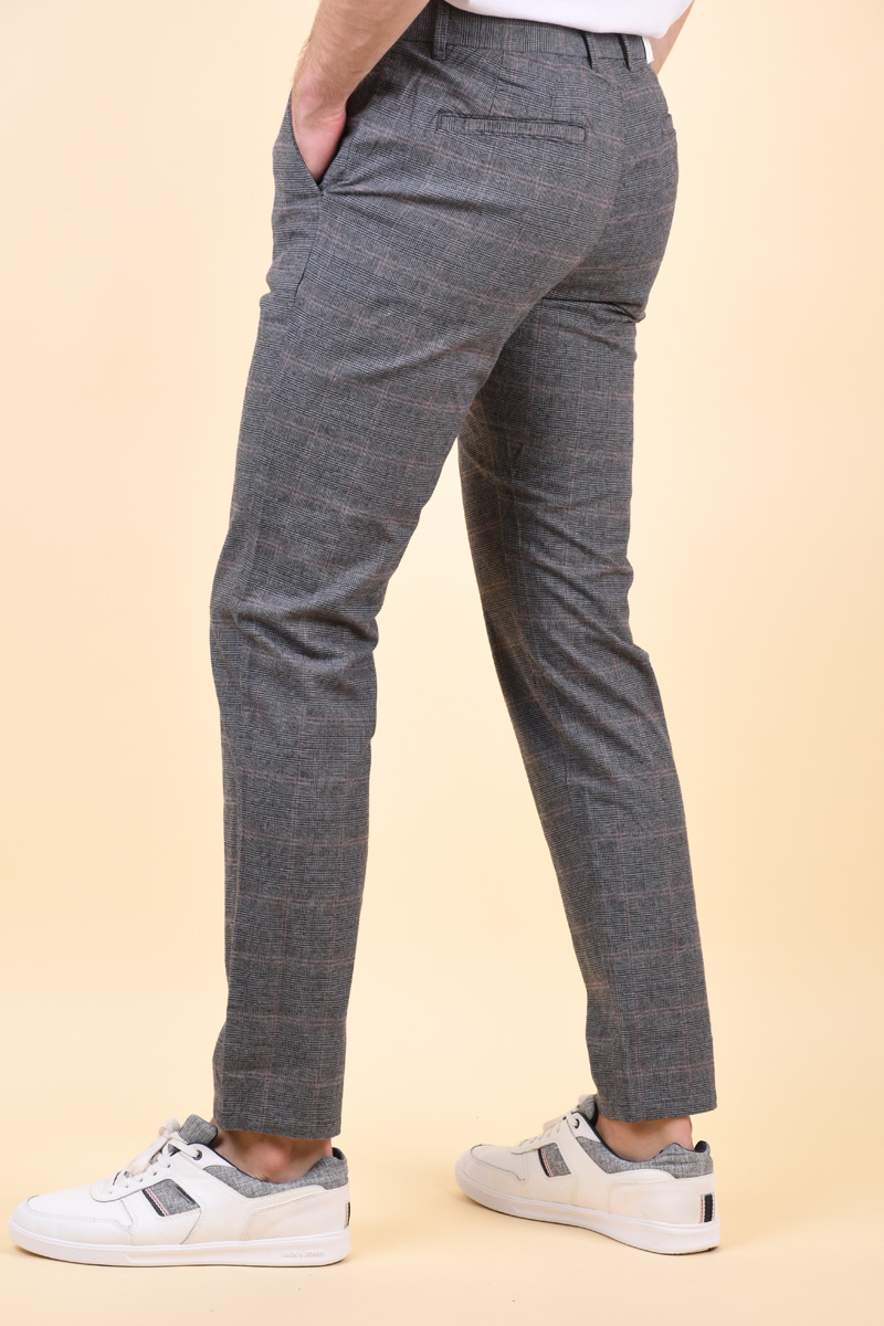 Pantaloni SELECTED Slim Arval Grey/Check
