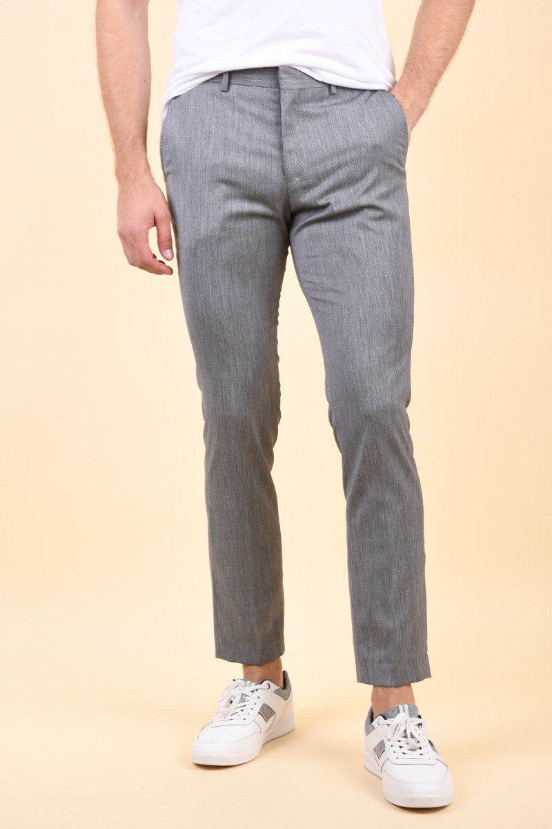 Pantaloni SELECTED Slim-Mylobill Light Grey Melange